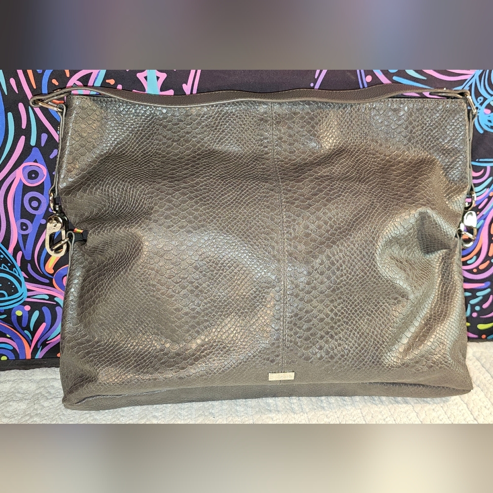 Thirty-one Jewel Dark Gray Leather Hobo Bag - Picture 8 of 12